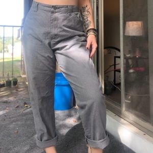 Black and white checkered dress pants